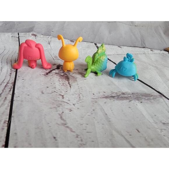 Littlest Pet Shop Mini Pets Lot 4 Seafoam Dazzle shell Apricot Sunset - Picture 3 of 5